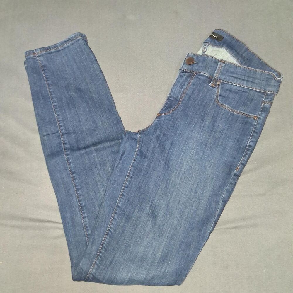 Ann Taylor womens modern fit skinny jeans, size 6, dark blue denim